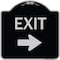 Signmission Parking Lot Exit Right Arrow Heavy-Gauge Aluminum Architectural Sign, 18" L, 18" H, BS-1818-23421 A-DES-BS-1818-23421 - alternate 1